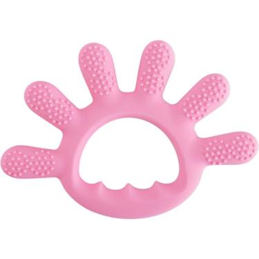 Imagem de Mordedor Dedinhos Para Bebê De Silicone 12x1cm Rosa