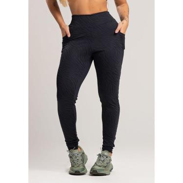 Imagem de Calça Legging Bolsos Cintura Alta Feminina Fitness Jacquard Mvb Modas-Feminino