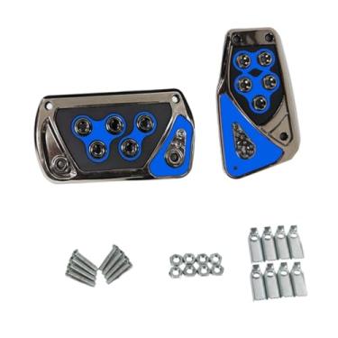 Imagem de FJMQHU Conjunto de Almofadas para Pedal de Carro Antiderrapantes, Fácil Instalação, Capas Antiderrapantes para Pedal de Freio E Acelerador, Substituição para, Equipamento Automático Azul