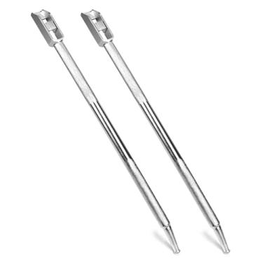 Imagem de QWORK Barra de guincho combinada de aço carbono de cabeça quadrada, 2 unidades de alça antiderrapante para versatilidade, fichário de corrente confiável e barra de guincho para reboques de mesa e