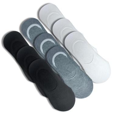 Imagem de Kit 9 Pares Meia Cano Curto Invisível Respirável Masculina - Genérico,