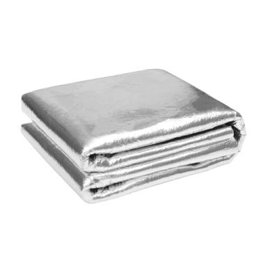 Imagem de X AUTOHAUX 237 mil 6 mm 0,31 m² Tapete de isolamento térmico de fibra de vidro material autoadesivo para capô e tampa de motor de barco 100 x 100 cm tom prateado