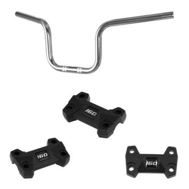 Imagem de Kit Guidão Com Mesa Pro Tork Para Moto Honda Titan Fan Start, Cromado