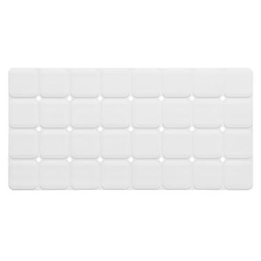 Imagem de Webos Tapete de banho de silicone com ventosas – Tapete de banheira e chuveiro dobrável antiderrapante, durável e de secagem rápida, tapete de banheira com grandes orifícios de drenagem para adultos e