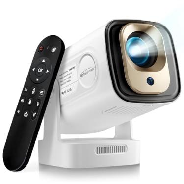 Imagem de WOOPKER Mini projetor HY260 Pro atualizado com WiFi e Bluetooth 5.4, foco automático/Keystone, suporte nativo 1080p para 4K, controle remoto Air Mouse, Android 11, aplicativos integrados, projetor de