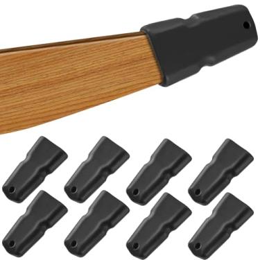 Imagem de Amyhill 8 peças de protetor de ponta de arco recurvo de arco longo acessórios de tiro com arco proteção de silicone protetor de membro de arco para caça ao ar livre