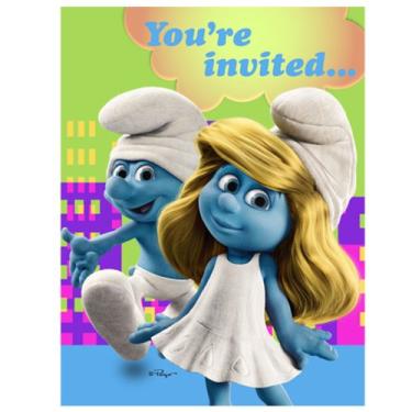 Imagem de Hallmark Smurfs Invitations