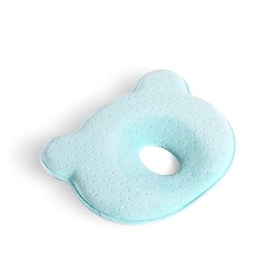 Imagem de Travesseiro de espuma de memória, urso fofo de desenho animado macio e aconchegante, conjunto de cama respirável para bebês para meninos e meninas pequenos, evita a cabeça chata