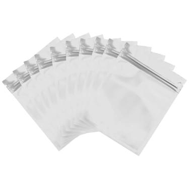 Imagem de PATIKIL Sacos de embalagem resseláveis para pequenas empresas, 100 peças de 100 x 15 cm saco brilhante à prova de cheiros de alumínio selável bolsa plana com zíper para armazenamento de alimentos