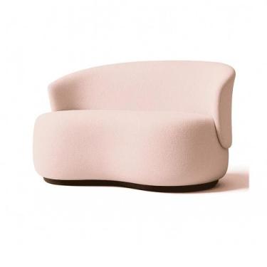 Imagem de Namoradeira Decorativa Sala Estar Orgânica Beatriz Boucle Rosê- Montan