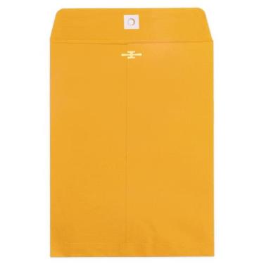 Imagem de Envelopes com fecho Goefun 10x13, pacote com 20, marrom, amarelo, mani