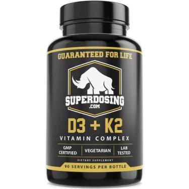 Imagem de Suplementos SuperDosing D3K2 10.000 UI de Vitamina D3 1500 mcg K2