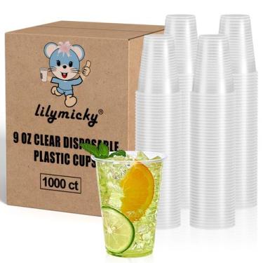 Imagem de Copos de plástico Lilymicky 9 oz (266 ml) transparentes descartáveis x
