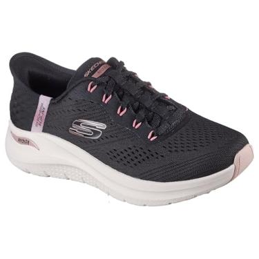 Imagem de Skechers Tênis feminino Arch Fit 2.0 Easy Chic Hands Free Slip-ins, Preto, ouro rosa, 38