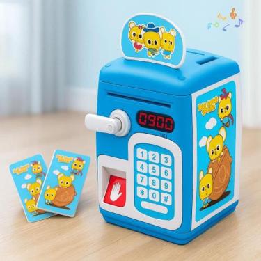 Imagem de Mini Cofrinho Eletrônico Infantil C/ Senha Impressão Digital - Genéric