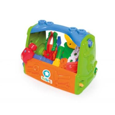 Imagem de Caixa Ferramentas Tateti 18 Peças Oficina Infantil Brinquedo Educativo