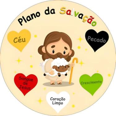 Imagem de Capas Painel Mini Redondo Mesa Religioso Infantil Decoração - NoBrand,