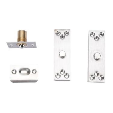 Imagem de Asixxsix Dobradiça oculta para portas, suporte de carga de 220 libras, dobradiça pivotante de 360 graus para portas, dobradiças para portas de madeira, caixilhos de alumínio