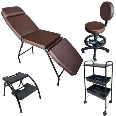 Imagem de Kit Completo Clínica Estética: Maca Mocho Escada e Carrinho