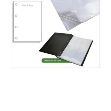 Imagem de Envelope Plást. Fino P/ Pasta Catálogo A4- 4 F. C/50 - Acp
