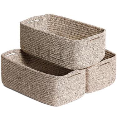 Imagem de Juego de 3 Cestas de Almacenamiento Goodpick 33x20x13 cm de Cuerda de 