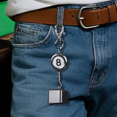 Imagem de Suporte de giz retrátil de corda de plástico Snooker para taco de bilhar acessórios esportivos acessórios de bilhar, comprimento de extensão de 44 cm (preto claro)