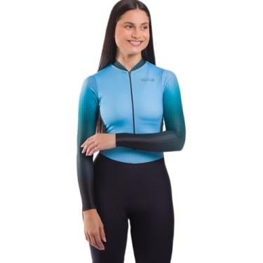 Imagem de Macaquinho Ciclismo Feminino Marcio May Moove Manga Longa Wave