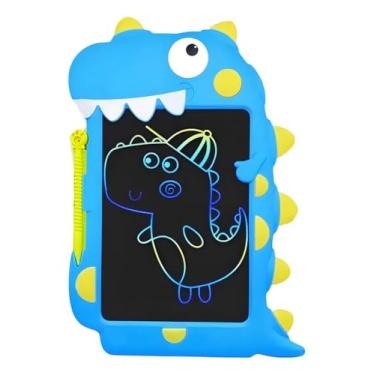 Imagem de Lousa Mágica Infantil LCD Dinossauro Grande com Caneta – Tablet Digital de Desenho e Escrita Reutilizável – Brinquedo Educativo (Azul)