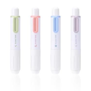 Imagem de M&G 4 canetas apagadoras retráteis, canetas de borracha macia e fofa, borracha mecânica, grandes borrachas brancas para desenho artístico, material de papelaria escolar infantil