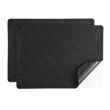 Imagem de PATIKIL Patch de reparo de linho, 2 peças 20 x 28 cm adesivos adesivos de tecido de linho grosso para sofá, sofá, roupas, bolsas, tendas, assentos de carro, móveis, preto