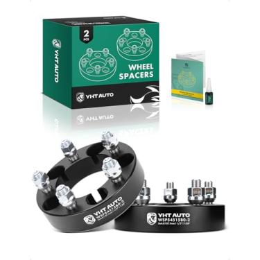 Imagem de YHTAUTO Espaçadores de roda 5 x 4,5 polegadas 3,25 cm para Ford, Jeep, Lincoln, modelos Mercury, Grand Cherokee, Wrangler, Explorer, Mustang, espaçadores de pneu de 5 x 114,3 mm 1/2" x 20 pinos, furo do cubo de 87,1 mm 5 pinos 2 peças, preto
