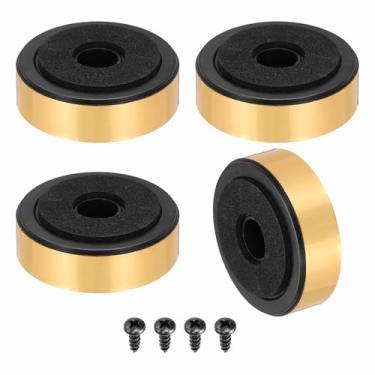 Imagem de Generic 4 pés de isolamento de alto-falante, base de absorção de choque de espuma de plástico de 47 mm x 15 mm, amplificador antivibração, suporte para CD de áudio, sistema de som de home theater