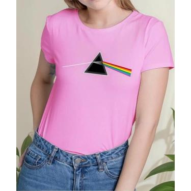 Imagem de Camiseta Camisa Adulto Feminina Masculina Algodão Banda de Rock Pink F