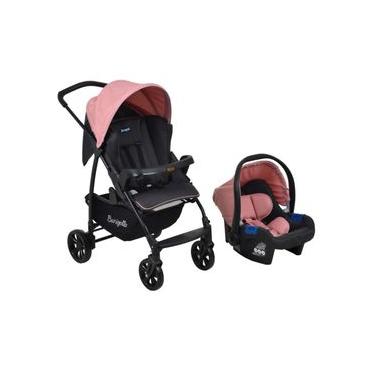 Imagem de Carrinho com Bebê Conforto Travel System Ecco CZ Rosa - Burigotto
