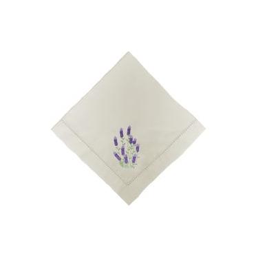 Imagem de Guardanapo Algodão Com Ajour Cru Flor - Decortextil