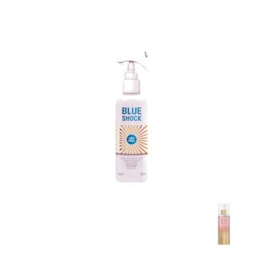 Imagem de Genérico Kit Blue Shock Spray Anti Frizz e Bruma Vanilla Fresh & Glow, Loção Hidratante, 2 em 1, Controle de Frizz, Proteção contra Umidade e Calor, Pele Normal, 1 Conjunto