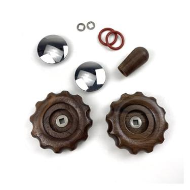 Imagem de Alavanca de vapor em nogueira modificada, compatível com máquinas de café semiautomáticas EXPOBAR E61.