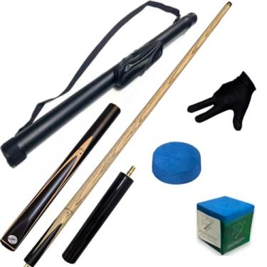 Imagem de Taco Profissional Montante 3/4 Estilo Inglês Bilhar Sinuca (TRYGVE(PRETO))