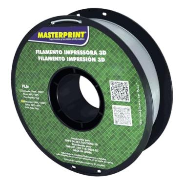 Imagem de Filamento Impressora, Masterprint, PLA, 3D, Cinza, 1,75 mm, Rolo de 1 kg