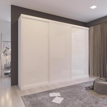 Imagem de Guarda Roupa Casal Maia 3 Portas 6 Gavetas Bom Pastor, Branco