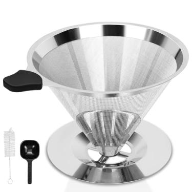 Imagem de Coador Cafe 304 Inox, Coador de Café Inox, Para Possui Uma Base de Apoio
