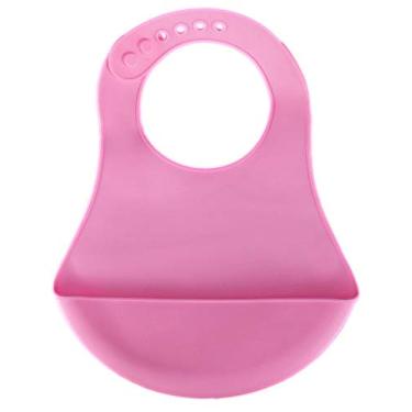 Imagem de Babador de Silicone Macio Cata Migalhas Rosa (6m+)
