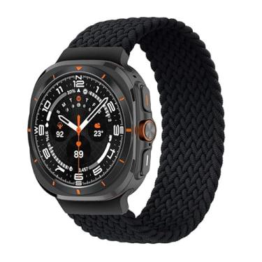Imagem de BCMCBV Pulseira esportiva para Samsung Galaxy Watch Ultra, 47 mm, acessórios esportivos de nylon trançado, pulseira para Galaxy Watch 7 Ultra, L, Ágata