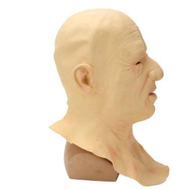 Imagem de HEEPDD Capa Facial de Látex de Halloween para Velho, Arnês Realista Com Borda de Silicone Ultrafina para Festa de Máscaras, Carnaval, Dramatização de Natal, Performance de Palco (Cores sortidas)