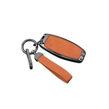 Imagem de Capa de chave remota de carro de liga compatível com BYD Atto 3 Han EV Dolphin Lied Tang Dm Qin PLUS Song Pro MAX Yuan Protetor Chaveiro(A 3-2 Orange)