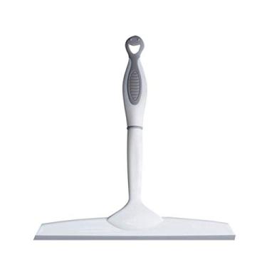 Imagem de Ferramenta de limpeza multiuso Limpador raspa com cabo silicone para janelas espelhos vidros portas chuveiro para-brisas carros superfícies lisas domé