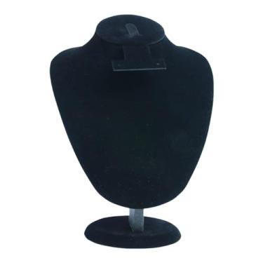 Imagem de LCSVCCXA Manequim Elegante para Exibição de Joias, Modelo 3D em Veludo para Colares, Ideal para Armazenamento E Decoração, PRETO