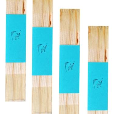 Imagem de Aromatizador de armário, madeira natural discreta, blocos revestidos de cera com adesivo dupla face - aroma sutil de longa duração, mantém os armários com cheiro fresco - 4 unidades de bergamota e