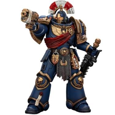 Imagem de JOYTOY Bonecos de ação Warhammer 40K 1/18 Ultramarines Relic Secundus Armour com espada de arma de parafuso de artifício e pistola Bolt Pistol 13 cm modelo colecionável presentes pré-venda disponível