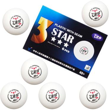 Imagem de Bola Ping Pong Tenis Mesa 3 Estrelas Kit 6 Uni Treino Esporte Recreaçao Clube Escola Lazer